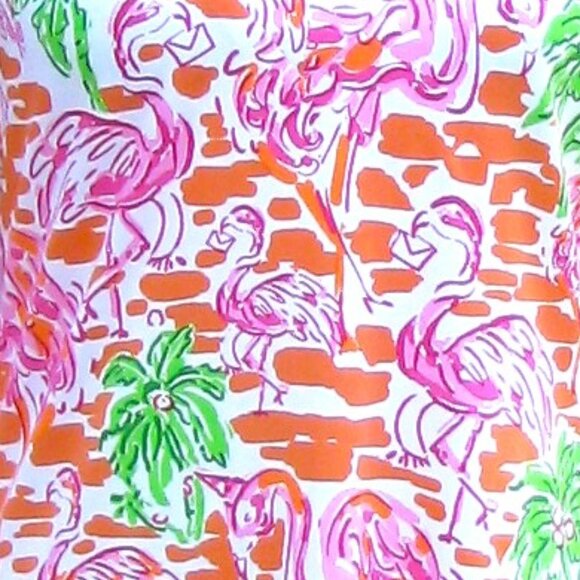 Barbara Gerwit Vintage Flamingo v neck dress casual work office Medium - Picture 4 of 7